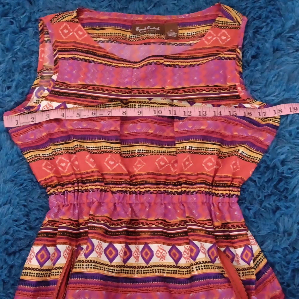 Speed Control ~ Boho Aztec Print Sleeveless Mini Dress M - Picture 3 of 11